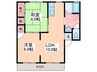 神賀グリ－ンハイツ６棟 2LDKの間取り