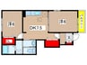 palazzo B 2DKの間取り