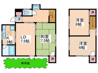 間取図 山下様貸家（矢賀２丁目）