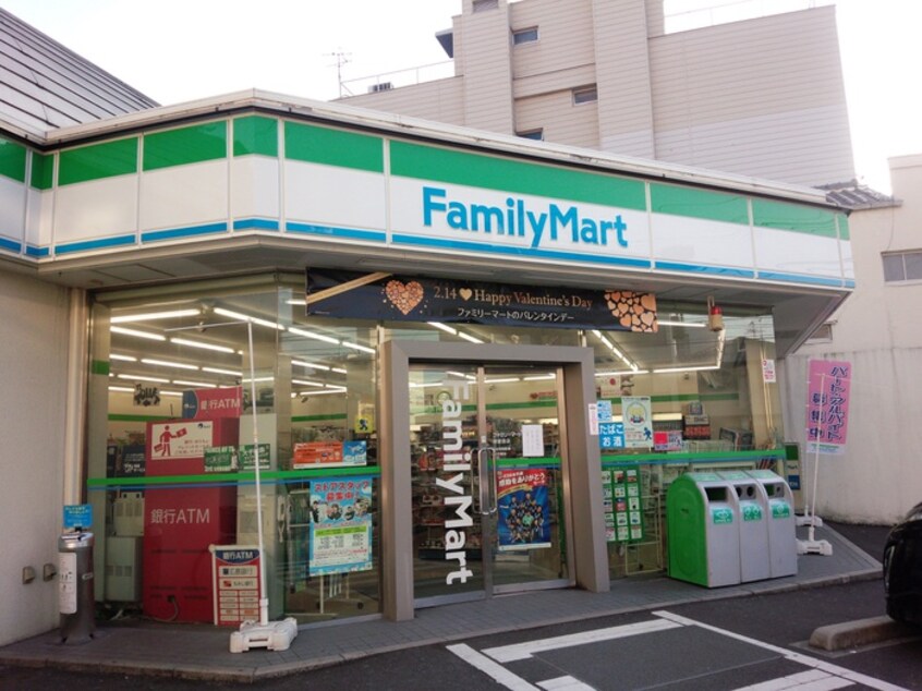 ファミリーマート東観音町店(コンビニ)まで390m 田中ビル