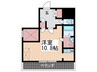 セントラルゲ－ト 1Rの間取り