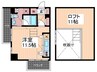 HOUSE　TAGAWA 1Rの間取り