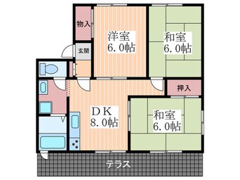 間取図 パークヒル井口B棟