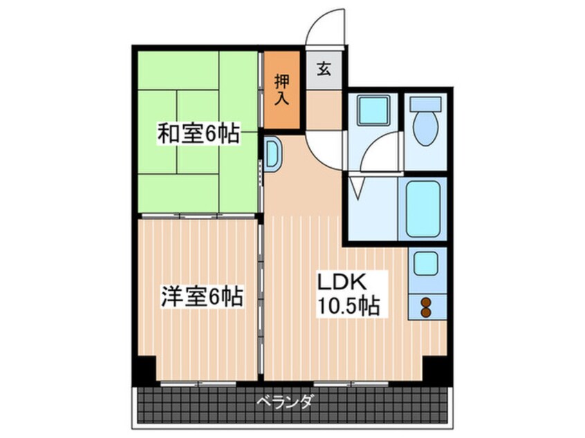 間取図 フラワ－パレスハラダ