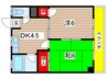 新広沢ビル 2DKの間取り