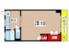 新広沢ビル 1Kの間取り