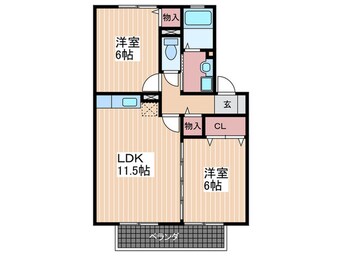 間取図 エンブレム伴　A棟