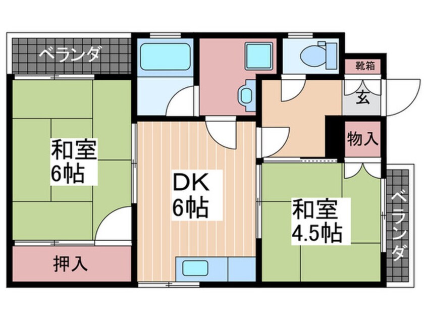 間取図 コーポ山源