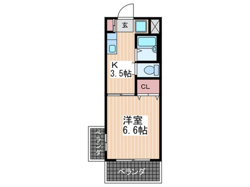 間取図 サンリバー西蟹屋