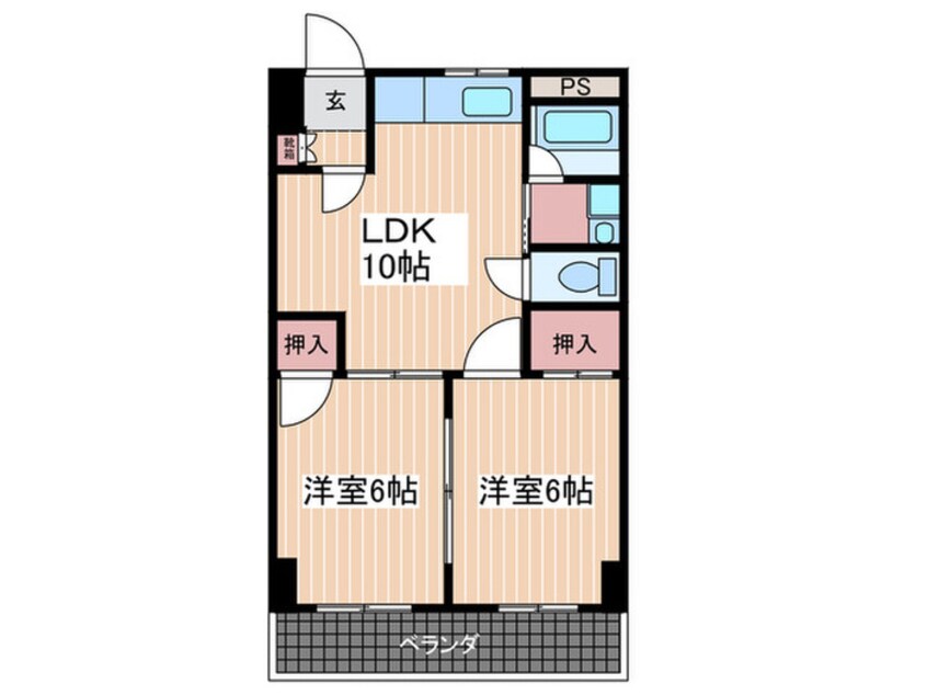間取図 グロワール広瀬