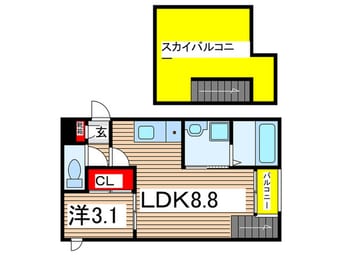 間取図 GRANDTIC LY　祗園