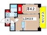 グランドクロエ 1LDKの間取り