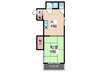 寺川ビル 1Kの間取り