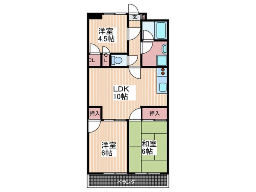 間取図 サンシティー十日市