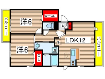 間取図 ピア・ド－ル今津