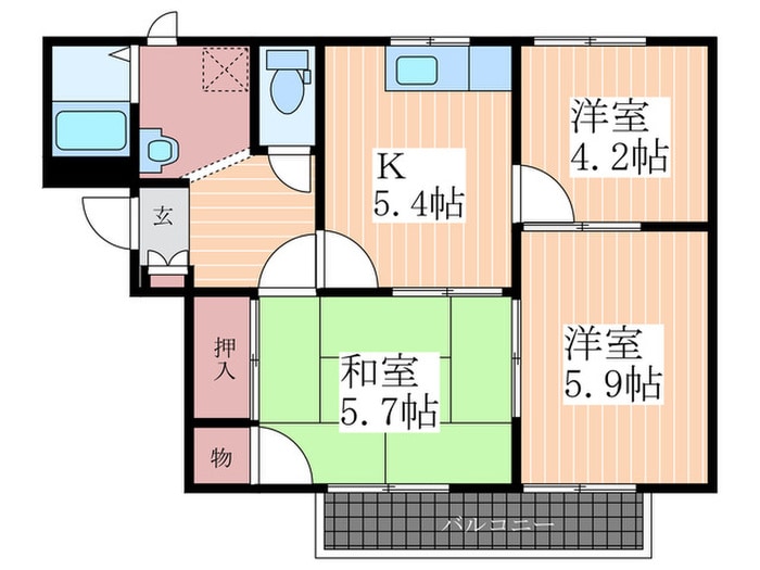 間取り図 フレグランス宮郷Ａ棟
