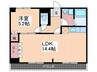 ルミナス西山本 1LDKの間取り