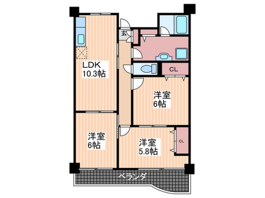 間取図 ピアシェ－レ山崎