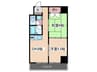 コーナービル 2DKの間取り