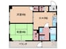 中田ビル 2DKの間取り