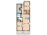 CASA江波東 2LDKの間取り