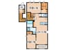 CASA江波東 2LDKの間取り