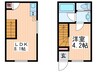 Casa Cozy 隅の浜 1LDKの間取り