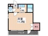 メゾン沖元 1Kの間取り