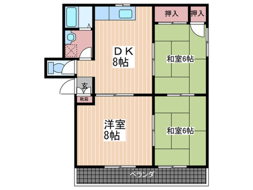 間取図 セジュール幟A