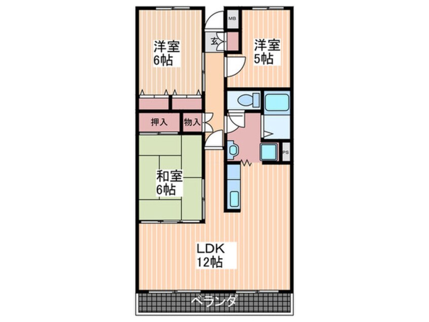 間取図 サニーマンション西田