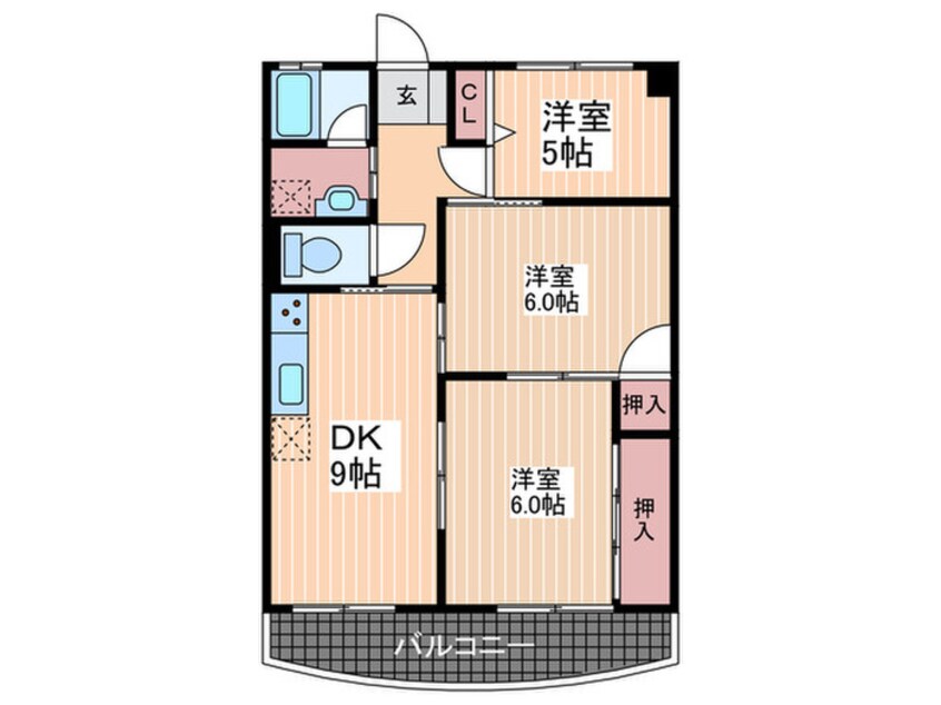 間取図 エーデル川内