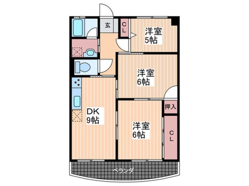 間取図 エーデル川内