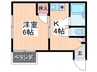 塚村ビル 1Kの間取り