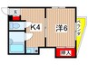 塚村ビル 1Kの間取り