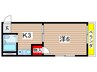 第二杉本ビル 1Kの間取り