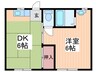 グリ－ンハイツ 1DKの間取り