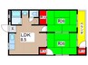 小川マンション 2LDKの間取り
