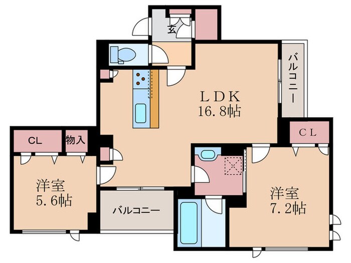 間取り図 アズール牛田本町