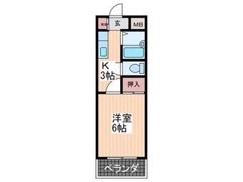 間取図 ボナハイツ川野