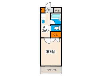 間取図 ボナハイツ川野