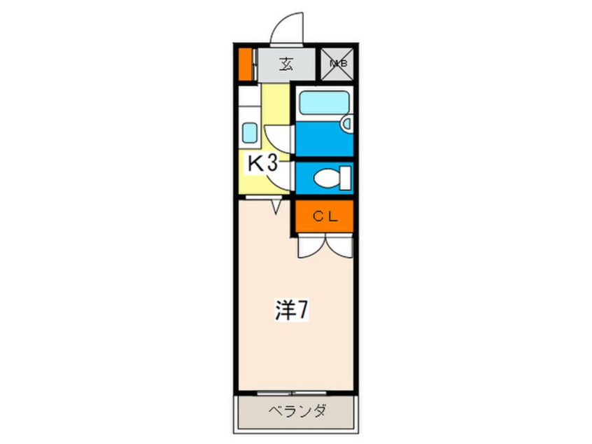 間取図 ボナハイツ川野