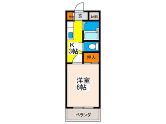 間取図 ボナハイツ川野