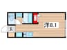 リバーノース川内 1Rの間取り