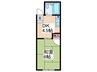 上川ビル 1DKの間取り