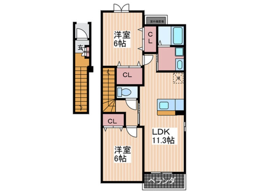 間取図 フォレストサイド5番館