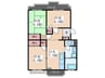 新納マンション 3DKの間取り