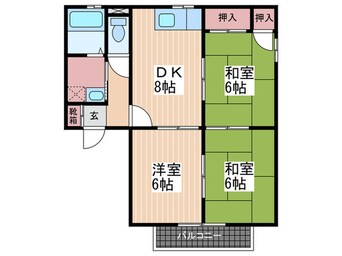 間取図 フレグランスおかもと