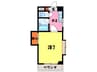ひつじビル 1Kの間取り