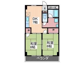 間取図 河原マンションＫ-1