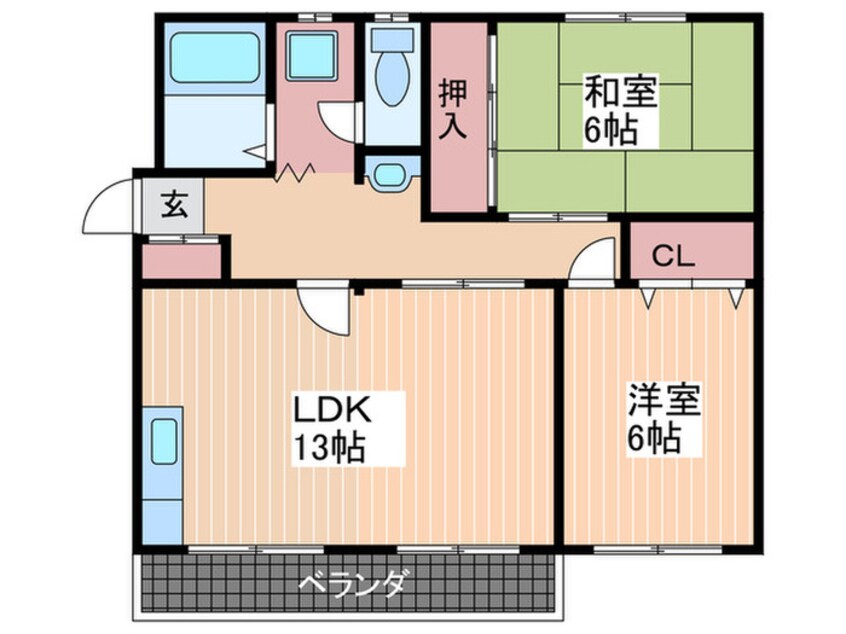 間取図 第２中筋マンション